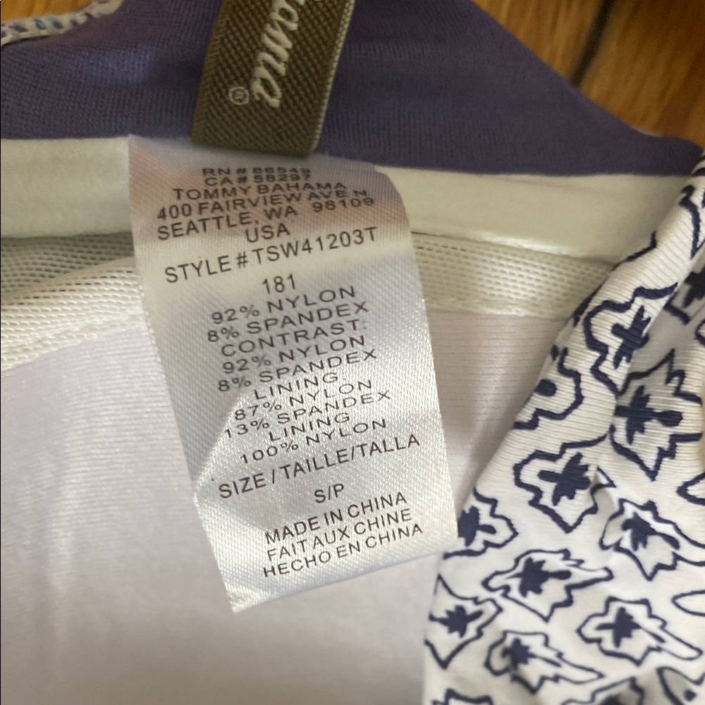Tommy Bahama Blue Patterned Bikini Swimsuit Woman Small - Picture 11 of 11